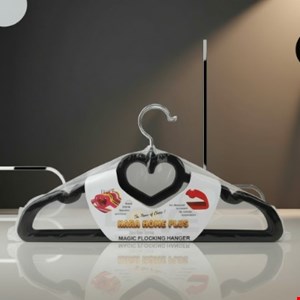 چوب لباسی مخمل طرح قلبی سایز بزرگسال